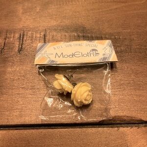 Yellow Rose Earrings